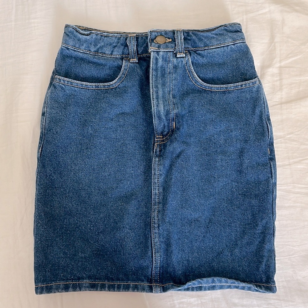 American apparel denim skirt